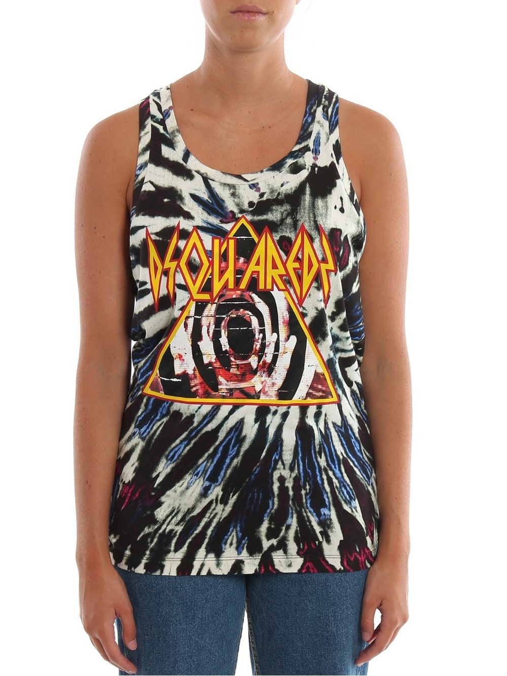 NWT DSquared2 Logo Print Tie Dye Tank Top Sz XS